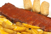 photo of bbq rib dinner